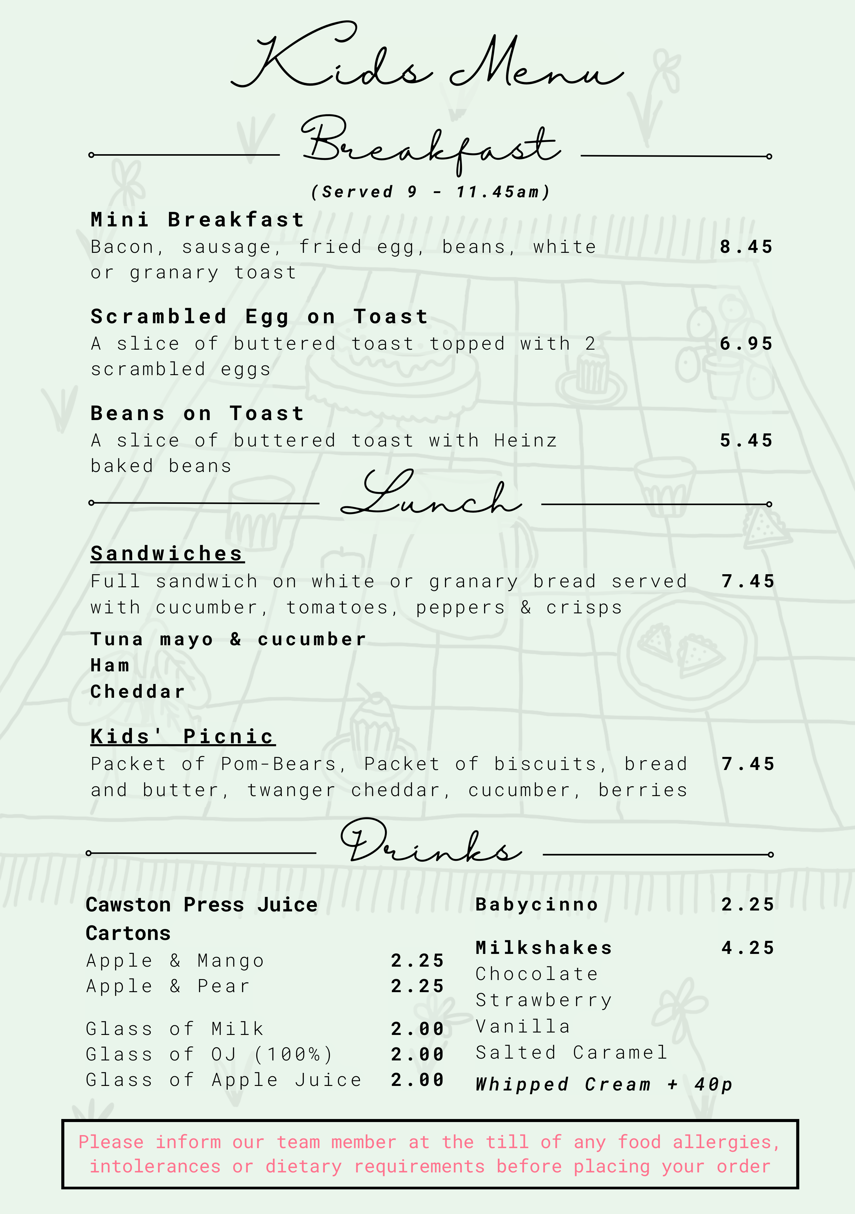 Kids current-kids-menu-from-27th-october-2023